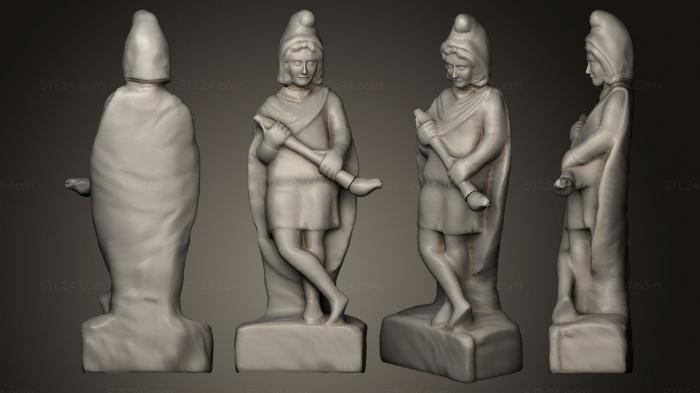 Статуи античные и исторические (Статуя Каутопата, STKA_1112) 3D модель для ЧПУ станка